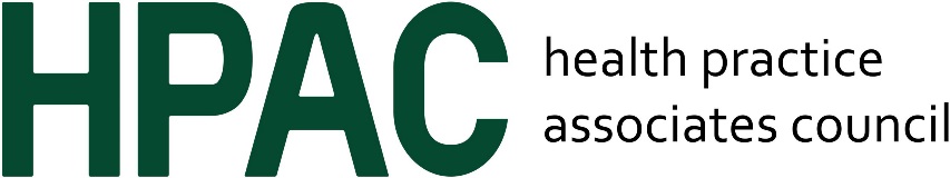 Health Practice Associates Council logo for its accredited register