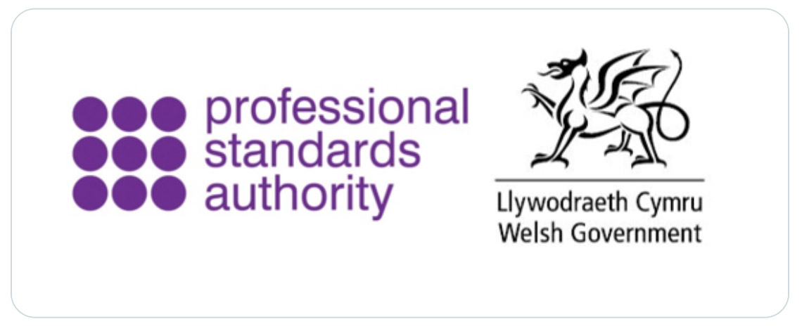 Logos for PSA and Welsh Government used for the 2023 Welsh seminr